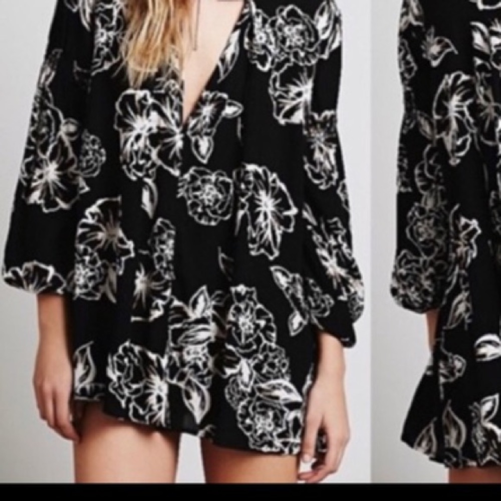 Free People Long-sleeves Garden Swing Dress
